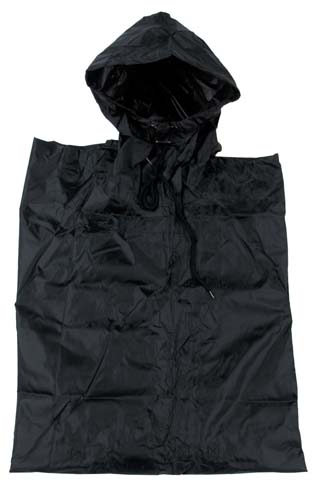 foto US Poncho, Rip stop, black size: 144 x 223cm